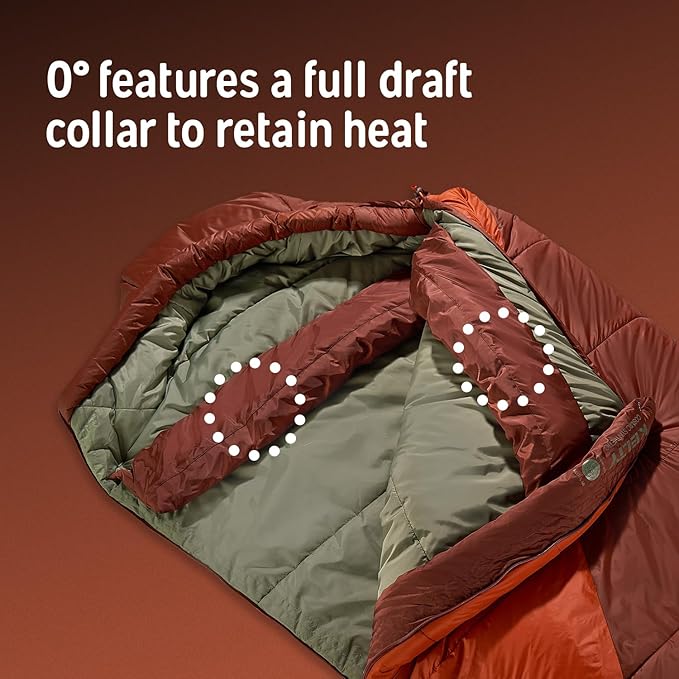Kelty Cosmic Synthetic Fill 0 Degree Backpacking Sleeping Bag Regular – Compression Straps Stuff Sack Included
