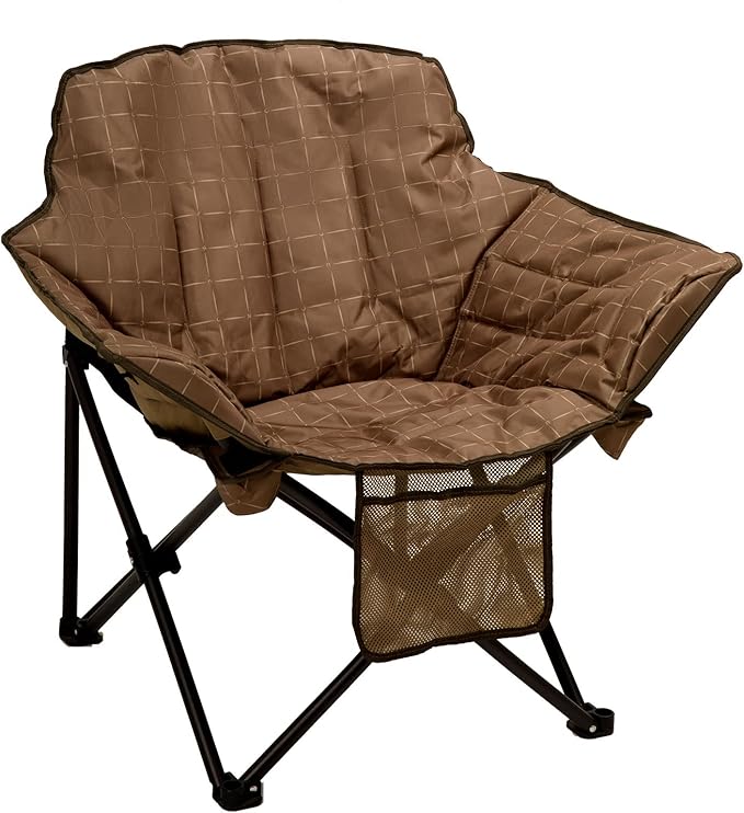 SUNNYFEEL Oversized Camping Chair Heavy Duty Folding Moon Chair Large Sofa Chair for Adults 500 LBS Portable Camp Lawn Chair with Storage Bag for Beach Trip Lawn Outdoor Camp for Adults &amp Carry