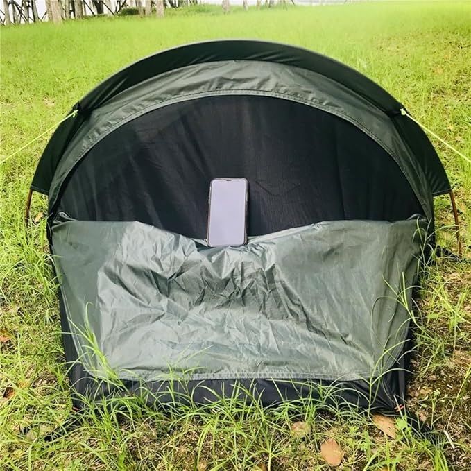 Single Person Bivy Tent 1 Man Tent for Camping Hiking Backpacking Outdoor Survival Gear - Easy Set Up