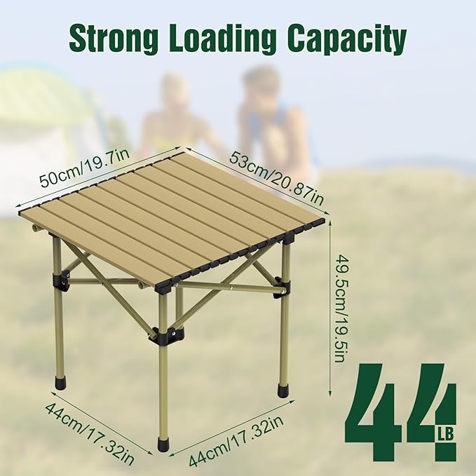 Portable Camping Table Camping Table Foldable with Carrying Bag Ultralight Carbon Steel Beach Table Indoor Outdoor for Camping Picnic BBQ Beach Party Patio Fishing Carbon Steel