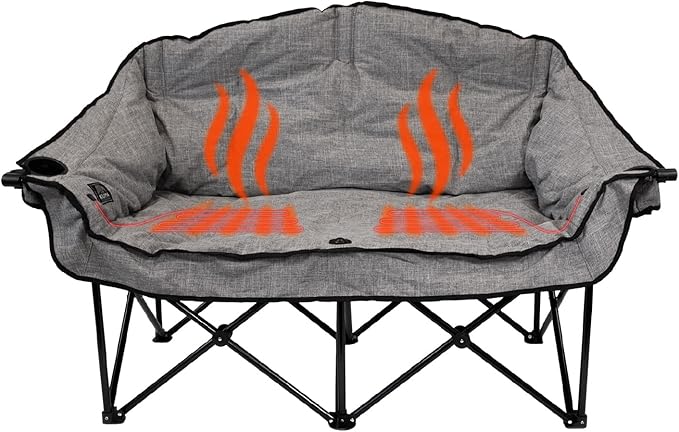 Kuma Bear Buddy Heated Chair- Heather Grey
