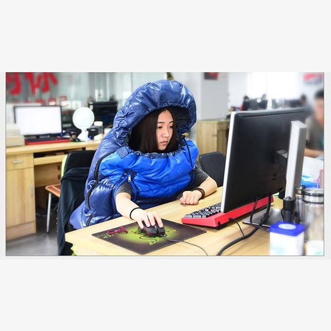 Sleeping Bags for Adults Cold Weather Sleeping Bag Camping Sleeping Bag Portable Camping Gear for Traveling Winter Sleeping Bags with Arm Ports for Outdoor Indoor (Blue L)