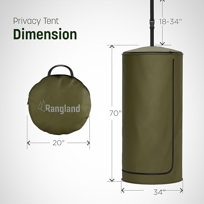 Portable Changing Room Tent - Instant Pop Up Privacy Pod with Suction Cup for SUV Liftgate for Camping Shower Beach and Toilet Stall (Carrying Bag Included) Green