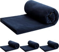 Mixweer 3 Pcs Fleece Sleeping Bag Liner for Adult Warm or Cold Weather 75 Adds 12 Degrees Fahrenheit More Warmth Zippered Camping Blanket Liner with Bag for Adult Travel