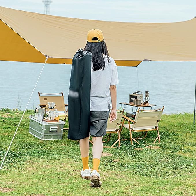 Folding Camping Table Height Adjustable Portable Imitation Wood Grain Aluminum Camp Table Desk Lightweight Durable Roll Up Picnic Tables