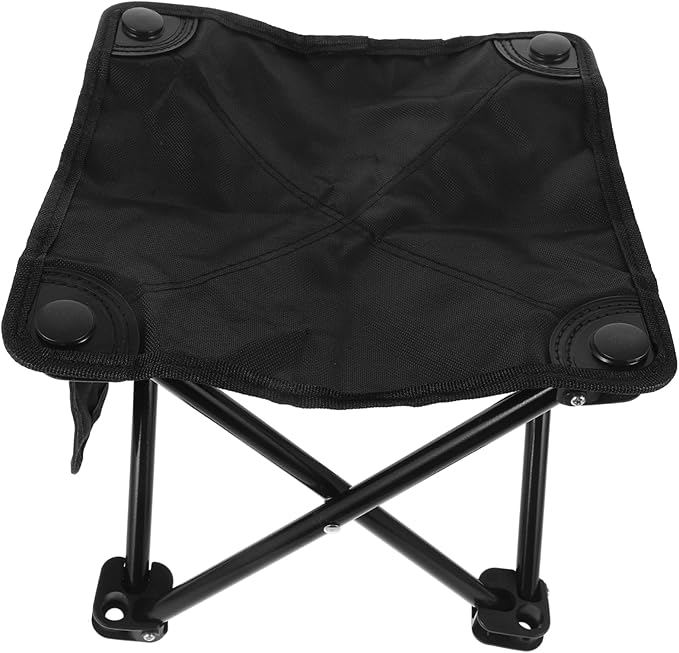 Veemoon Outdoor Folding Stool Portable Fishing Chair Side Pocket Lightweight Camping Stool for Hiking Travel and Picnics Ergonomic Design for Comfort and Stability