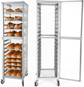 18 Tiers Aluminium Bun Pan Rack with Wheels NSF Commercial Bakery Racks for Kitchen Home Bread Baking Restaurant &amp Catering 18.5x24.6x70in