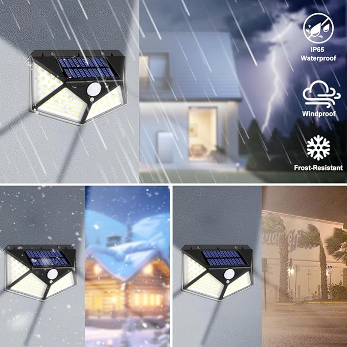 Solar Lights Outdoor 12 Pack Solar Motion Sensor Light Outdoor 3 Modes Solar Powered Security Lights Lumiere Solaire Exterieur IP65 Waterproof 270° Wireless for Yard Garden Deck Fence Garage
