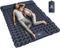 Double Sleeping Pad for Camping – 4” Thick Inflatable Camping Mattress 2 Person Built-in Foot Pump &amp Pillow Ultralight Self-Inflating Camping Mat for Tent Hiking Backpacking Traveling