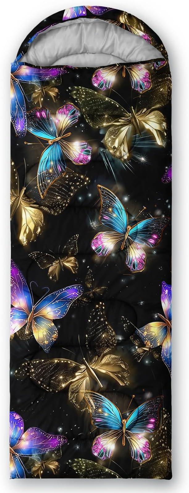 AILONEN Pink Flamingo Sleeping Bag for Kids GirlsWarm and Cool WeatherLightweightWaterproof BackpackingTropical Flamingo Theme Palm Leaves Sleeping Bag for Camping