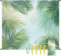 Waterproof Sandproof Beach Blanket 59''×68'' Popeye Leaves Polyester Outdoor Picnic Blanket with 4 Stakes &amp Storage Bag for BeachCampingVacation