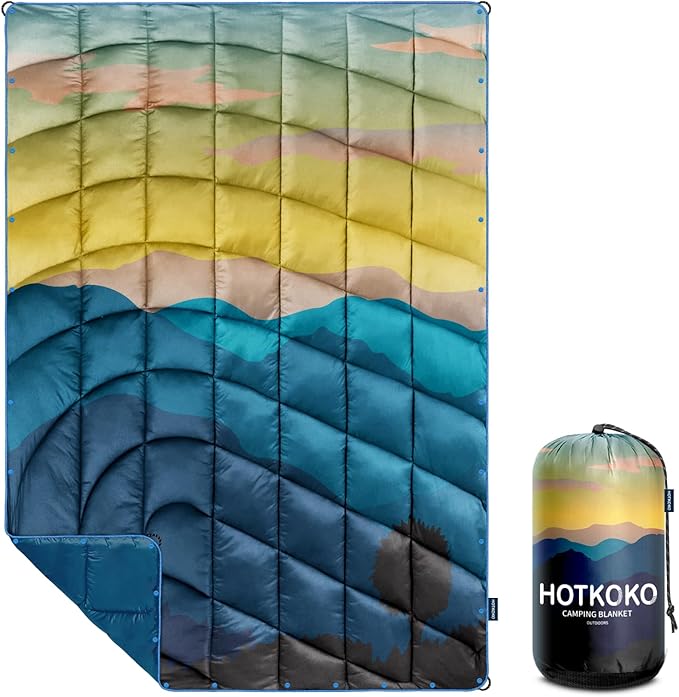 Camping BlanketLightweight Puffy Printed Camping Blanket Packable Outdoor Blanket for CampingTraveling Stadium Hiking Picnics