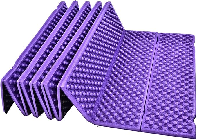 Sleeping Pad for Camping Folding Outdoor Foam Camping Mat Beach Tent Picnic Yoga Mats Sleeping Pad Mattress (Purple)