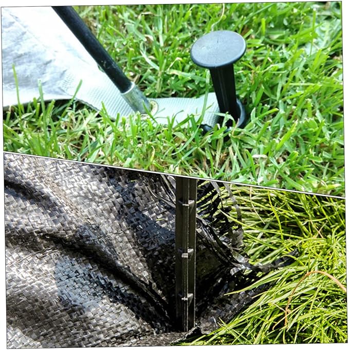 BESPORTBLE 120Pcs Plastic Garden Stakes for Ground Fixing Weather-Resistant Lawn Nails for Landscaping and Garden Use Sturdy Plastic Ground Pegs for Plant Cloth and Shade Cloth