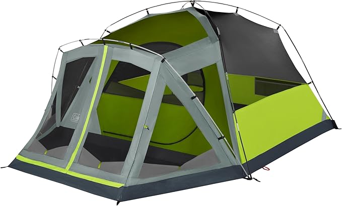 Coleman Skydome Camping Tent with Screened Porch &amp 5-Minute Setup Weatherproof 4/6/8 Person Tent with Rainfly &amp Carry Bag Made of PFAS-Free Materials