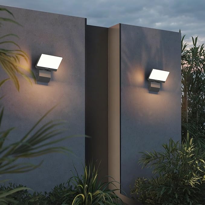 4-Pack Modern Outdoor Wall Light 180° Adjustable Head 24W 3000K Porch &amp Patio Hardwired Exterior Sconces Light IP65 Waterproof for House Garage Front Door