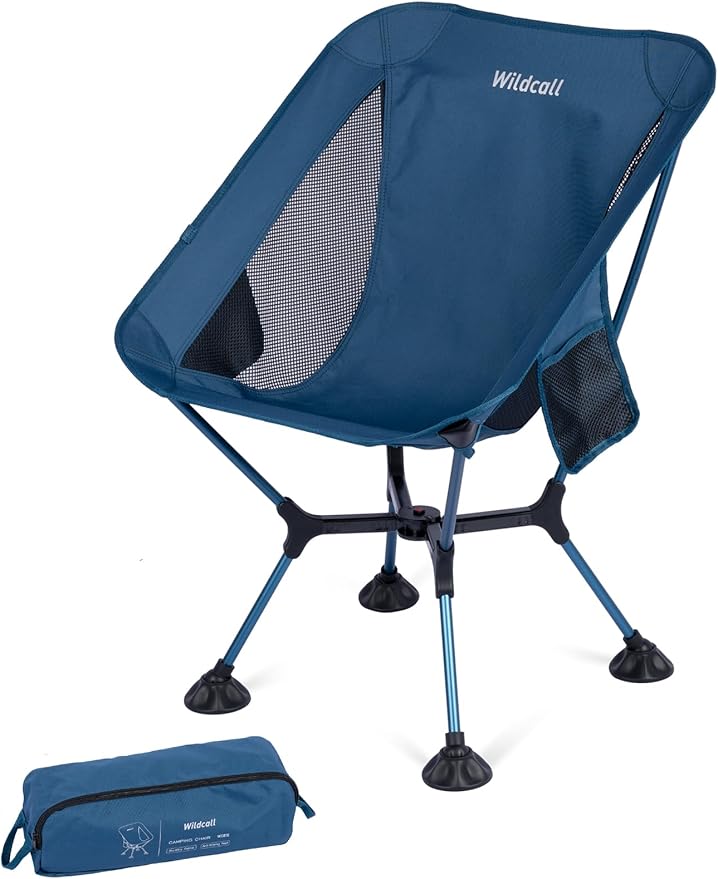 WildCall Ultralight Compact Camping Chair Quick Setup Frame Beach Chair with Anti-Sink Large Feet