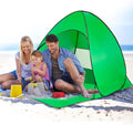 Pop Up Beach Tent Sun Shade Shelter Anti-UV Automatic Beach Tent Canopy for 2-3 People with Net Window Carry Bag for Park Camping (Green)