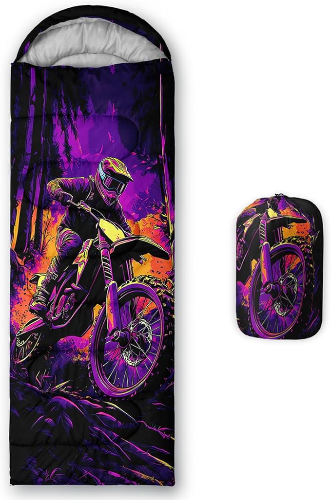 AILONEN Sports Basketball Sleeping Bag for Kids BoysWarm and Cool WeatherLightweightWaterproof Backpacking3D Galaxy Ball Print Sleeping Bag for Camping