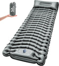 Sleeping Pad for Camping - Ultralight Camping Mattress with Pillow Built-in Foot Pump Compact Inflatable Portable Mat for Backpacking Hiking Car Traveling Beach Tent