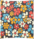 Camping Sun Shelters Groovy Pattern with Flowers Beach Canopy 126 * 110.2in