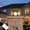 Outdoor Post Lights AC100-240V 7.9 Hard Wired Glass Column Light Waterproof Modern Pillar Lights 3000K LED Fence Deck Lamp Landscape Lighting for Garden Pathway Yard Driveway Entrance Posts
