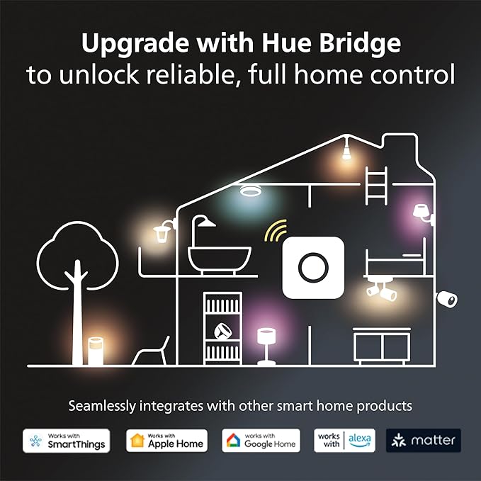 Philips Hue Appear Outdoor Smart Wall Light Black - White and Color Ambiance LED Color-Changing Light - 1 Pack - Requires Hue Bridge - Control with Hue App and Voice - Weatherproof