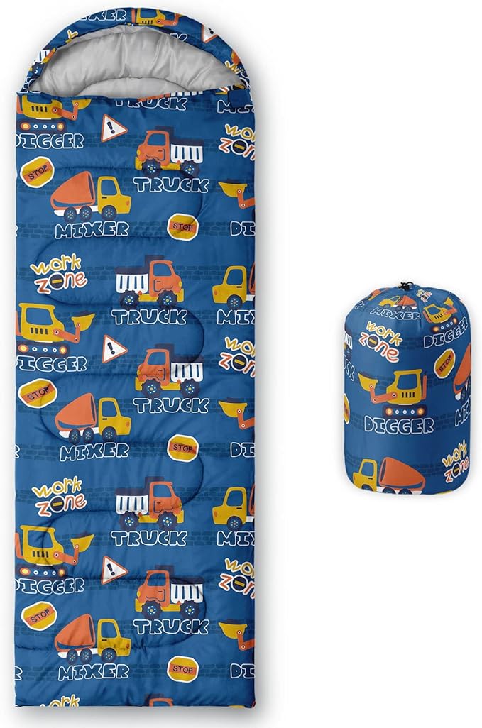 Kids Sleeping Bag for Boys and GirlsMonster Alien Print-Lightweight Warm Portable Outdoor Indoor-Waterproof Cold Weather Resistant Sleeping Bag for Camping Hiking