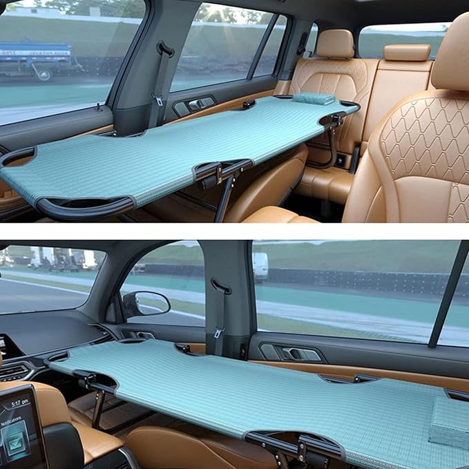 Car Travel Bed Universal Non-Inflatable Car Travel Bed for Rear Seat – Folding Cushion for Co-Pilot Office and Outdoor Camping Use