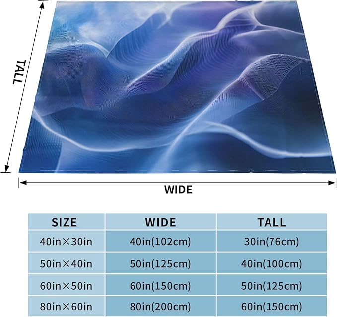 Line Ripples Soft Fleece Blanket 60 * 50 inch Soft Sofa Blanket Suitable for Sofa Camping Travel Night Cover Blanket
