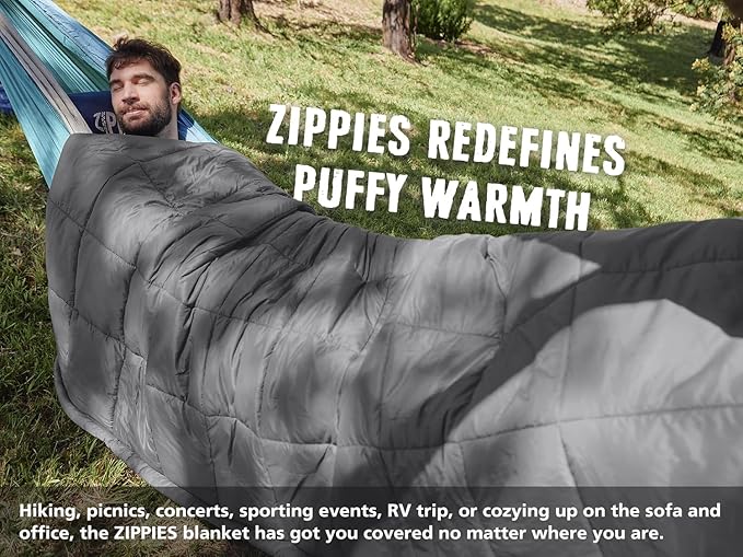 3M Thinsulate Insulation Puffy Camping Blanket for Cold Weather Queen Size Warm Camping Quilt with Zipper Waterproof Outdoor Sleeping Bag for Hammock Cozy &amp Versatile Gift for Men and Women