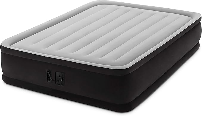 Intex Dura-Beam Series Elevated Comfort Airbed with Built-In Electric Pump Bed Height 16 Queen - Amazon Exclusive