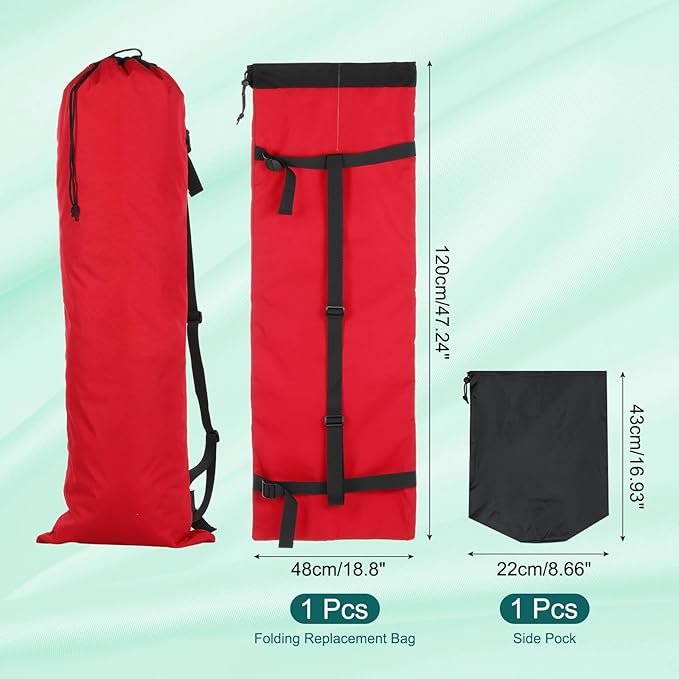 PATIKIL Foldable Camp Chair Replacement Bag Camping Chairs Folding Chair Carry Bag with Adjustable Shoulder Straps for Outdoor Camping Fishing Storage Red