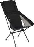 Helinox Sunset Chair (re) Packable Outdoor Furniture Summer Vacation Holiday Seat Foldable Lightweight High-Back Comfort Sustainable Eco-Friendly Materials 3.66 lbs(1.6 kg) Blackout Edition