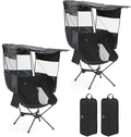 Nice C Camping Chair with Canopy Compact Chair with Shade Ultralight Umbrella Fishing Chairs Portable Backpack Chairs Lightweight Travel Picnic Festival Hiking Sports (2 Pack Black)