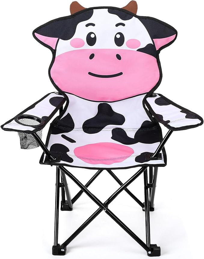 KABOER Kids Outdoor Folding Lawn and Camping Chair with Cup Holder and Carrying Bag Children's Camping Chairs
