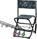 X Strike Portable Fishing Chairs Outdoor Folding Stool for Adults Portable Camping Chair for Ice FishingHuntingLawnPatioGarden300LBS.