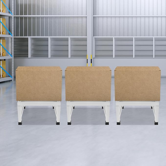3 Pack Dunnage Rack 13.8''Lx 13.8''W x 7.8H Stainless Steel Dunnage Racks 1100 lbs Capacity Each Food Service Storage Racks Floor Rack for Warehouse Cooler Restaurant Kitchen &amp Garage