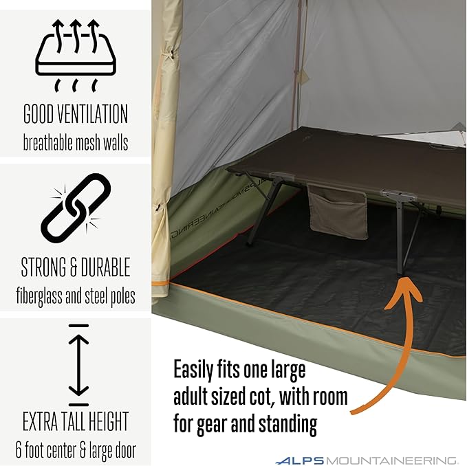 ALPS Mountaineering Ranger 1-Person Tent – Lightweight Freestanding Backpacking Tent with 7000-Series Aluminum Poles Full Rainfly &amp Compact Design for Hiking and Camping
