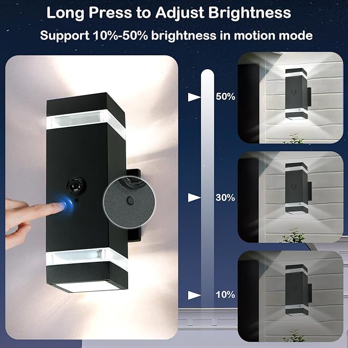 Motion Sensor Outdoor Wall Lights with 3 Lighting Modes Dusk to Dawn Porch Light with Bulbs Include IP65 Waterproof Modern Black Wall Sconce for Patio Garage Front Door