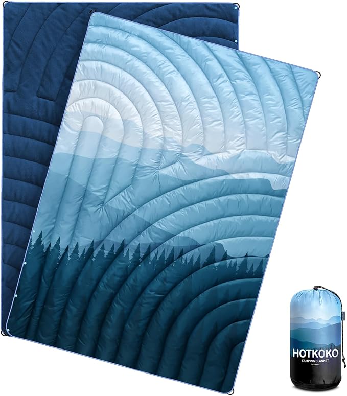 Mini Camping Blanket Puffy Polar Fleece Blanket Lightweight Warm Outdoor Blanket for CampingTraveling Stadium Hiking Picnics