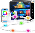 Permanent Christmas Lights Outdoor DIY App &amp Bluetooth Music Waterproof Ip65 200 Ft Permanent Outdoor Lights for Soffit Fence Garage Landscape Patio.