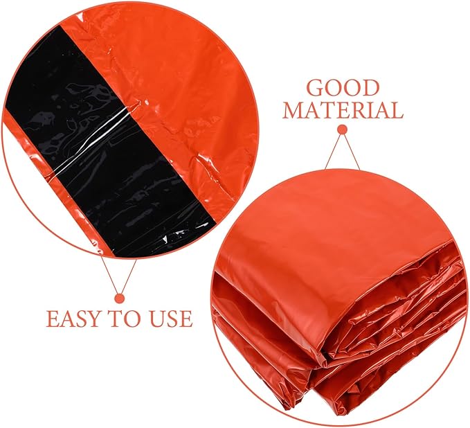 Alipis Lightweight Portable Thermal with Drawstring for Outdoor Camping Hiking Backpacking Orange Survival Sack with Storage Bag and Whistle Multipurpose Outdoor Gear