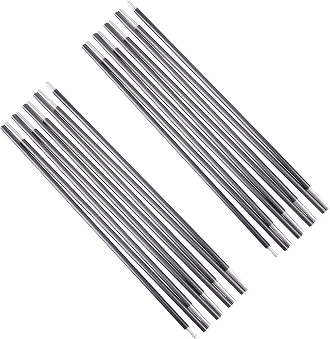 Azarxis Tent Poles Aluminum Tent Rod Replacement Camping Accessories Multifunction Lightweight Tent Poles Repair Kit 7001 Series Aircraft-Grade Aluminum
