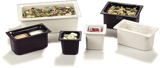 Carlisle FoodService Products CM110102 Coldmaster ABS Standard Half-Size Food Pan 6 quart Capacity 12.73 x 10.36 x 5.59 White