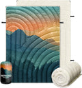 Outdoor Camping BlanketWarm Thick Camp Blankets with Sherpa Lining Soft Fleece Camping Blanket Puffy Camping Quilt for Cold Weather Traveling Stadium Hiking Picnics