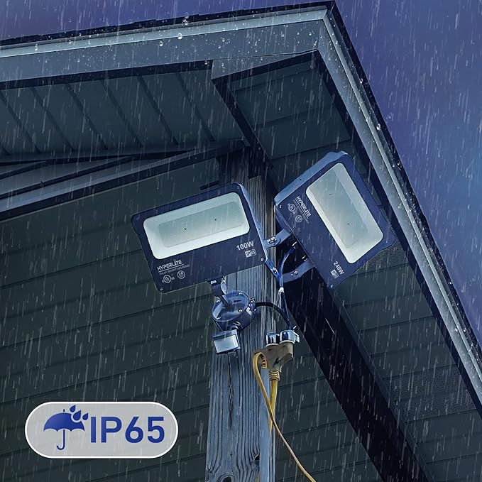 HYPERLITE LED Flood Light 240W 28800LM 5000K Daylight IP65 Waterproof Outdoor Floodlights UL Certified for CourtGardenWarehouse
