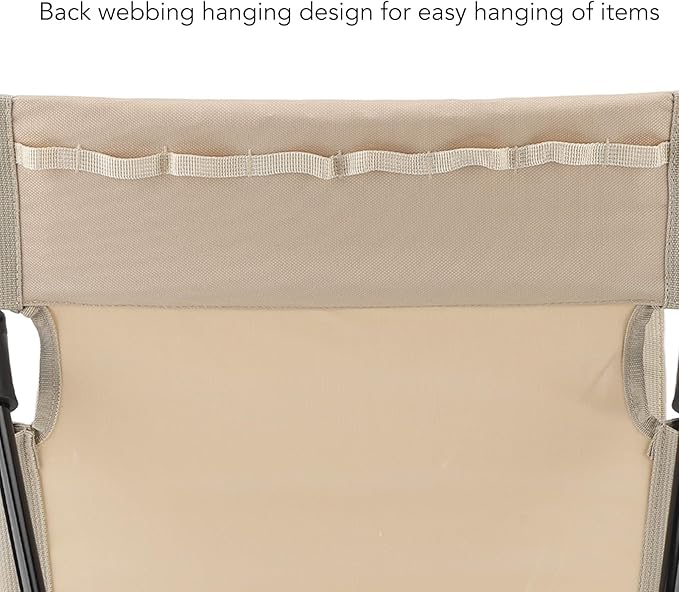 Outdoors Beach Loungers Beach Lounge Chairs Beach Chairs Portable Folding Beach Mat Lounge Chair with Oversized Zippered Pocket Adjustable Backrest Storage Pouch for Camping Beach (Khaki)