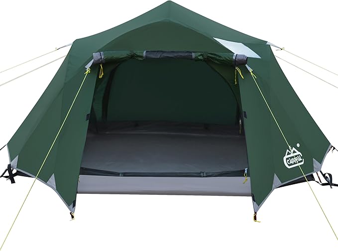 2-3 Person Backpacking Tent Double Doors 2 Vestibule 2 Skylight Two Person Tents Waterproof Windproof 2 Man Tent for Camping Hiking Motor Cycling Biking Fishing Mountaineering UPF 50+
