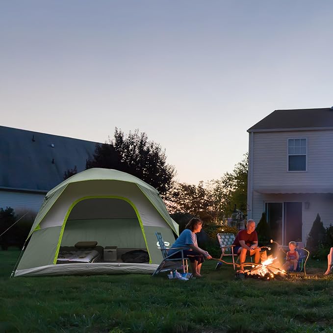 Tents for Camping 6 Person Tent Waterproof Windproof Double Layer Family Camping Tent Easy Setup Dome Tent with Large Mesh Windows &amp Wider Door for Outdoor Camping &amp Hiking